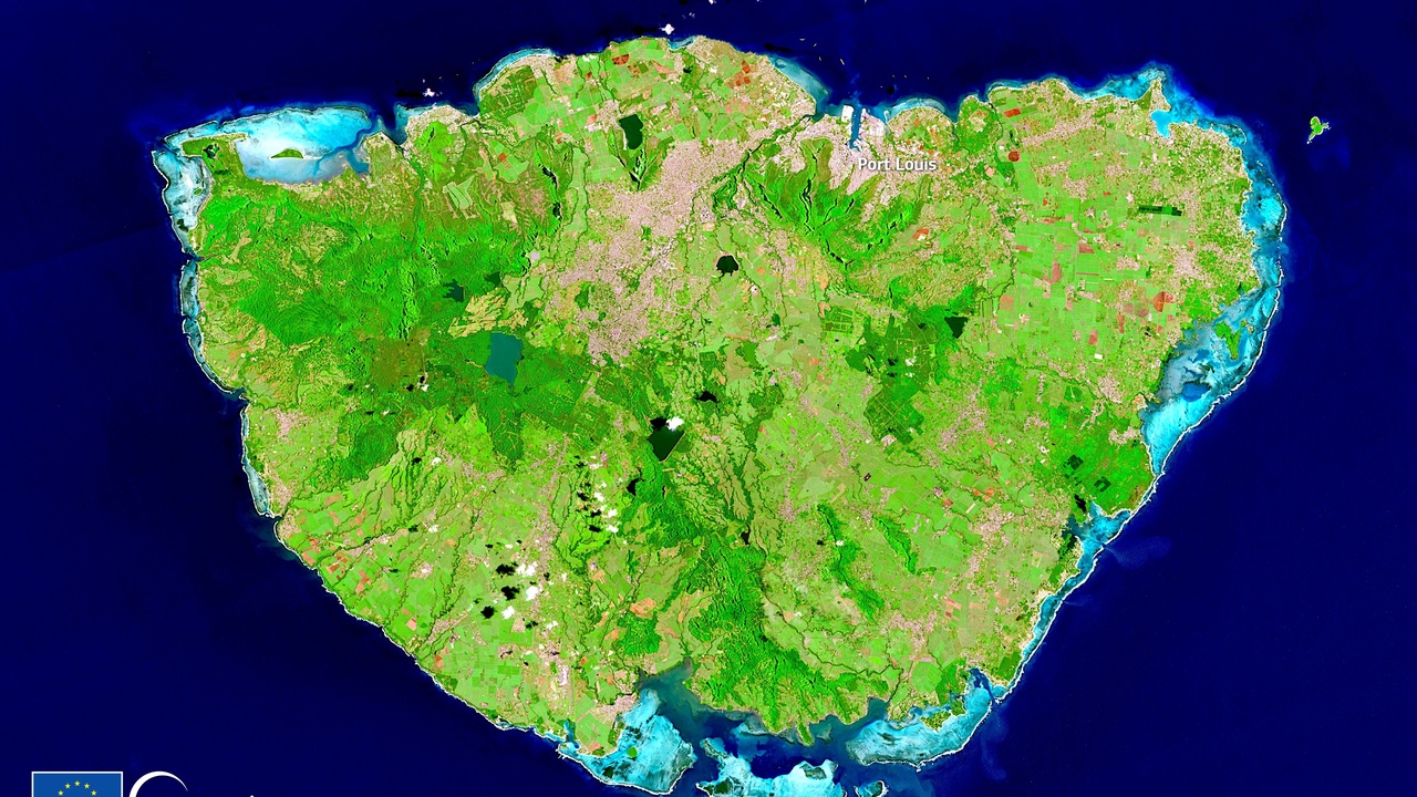 Satellite view of fragmented forest patches and corridors