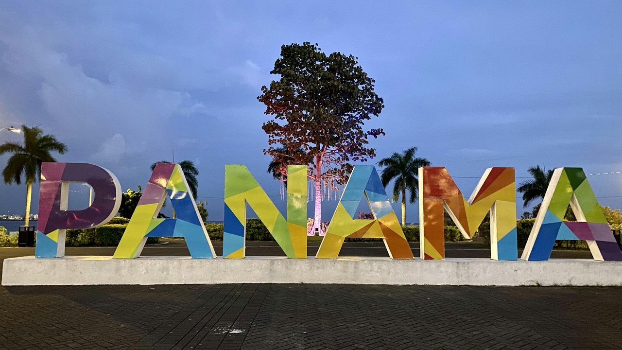 Panama coastline with tropical sea and mangroves